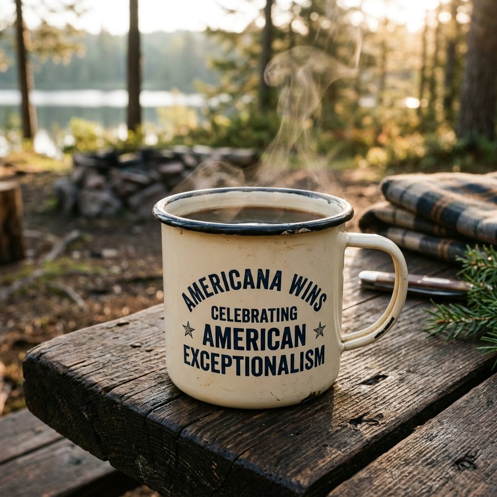 Americana Campfire Enamel Mug