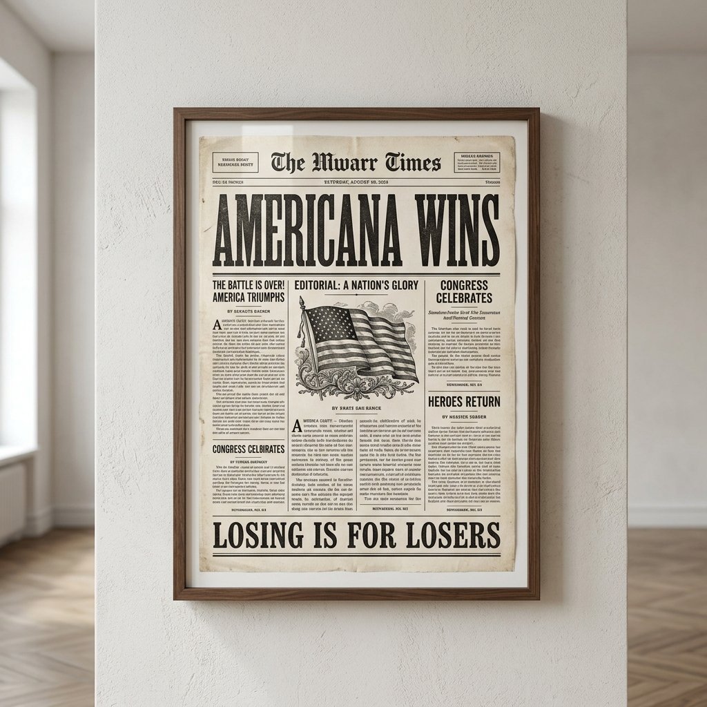 The Americana Broadside Archival Print